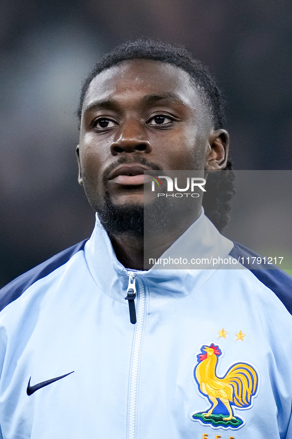 Manu Kone' of France looks on during the UEFA Nations League 2024/25 League A Group 2 match between Italy and France at Stadio Giuseppe Meaz...