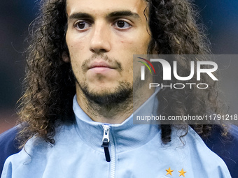 Matteo Guendouzi of France looks on during the UEFA Nations League 2024/25 League A Group 2 match between Italy and France at Stadio Giusepp...