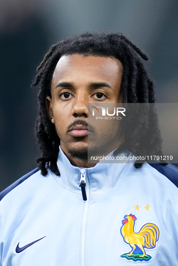 Jules Kounde' of France looks on during the UEFA Nations League 2024/25 League A Group 2 match between Italy and France at Stadio Giuseppe M...