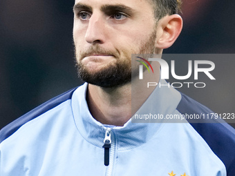 Adrien Rabiot of France looks on during the UEFA Nations League 2024/25 League A Group 2 match between Italy and France at Stadio Giuseppe M...