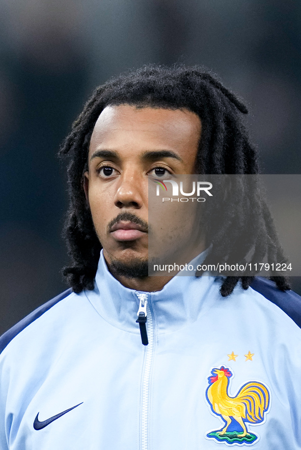 Jules Kounde' of France looks on during the UEFA Nations League 2024/25 League A Group 2 match between Italy and France at Stadio Giuseppe M...