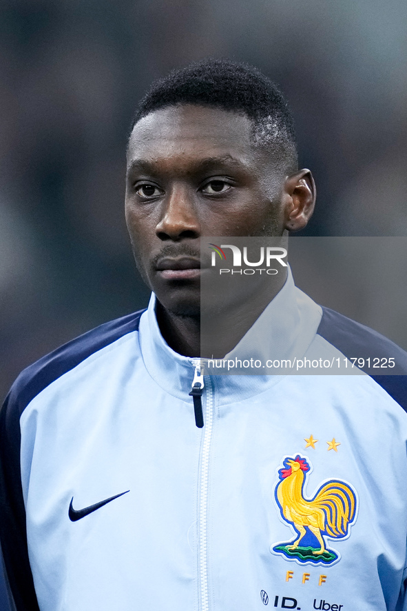 Randal Kolo Muani of France looks on during the UEFA Nations League 2024/25 League A Group 2 match between Italy and France at Stadio Giusep...