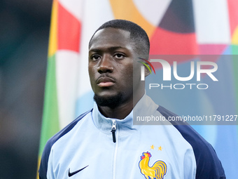 Ibrahima Konate' of France looks on during the UEFA Nations League 2024/25 League A Group 2 match between Italy and France at Stadio Giusepp...