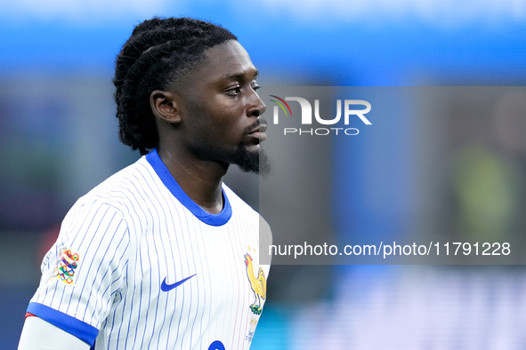 Manu Kone' of France looks on during the UEFA Nations League 2024/25 League A Group 2 match between Italy and France at Stadio Giuseppe Meaz...