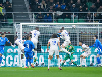 Adrien Rabiot of France scores first goal during the UEFA Nations League 2024/25 League A Group 2 match between Italy and France at Stadio G...