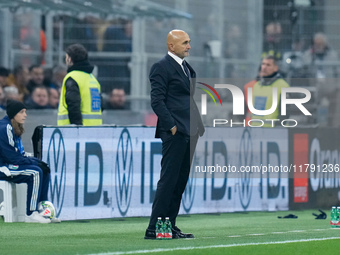 Luciano Spalletti head coach of Italy looks on during the UEFA Nations League 2024/25 League A Group 2 match between Italy and France at Sta...