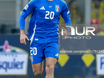 Andrea Cambiaso of Italy during the UEFA Nations League 2024/25 League A Group 2 match between Italy and France at Stadio Giuseppe Meazza on...