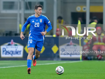 Andrea Cambiaso of Italy during the UEFA Nations League 2024/25 League A Group 2 match between Italy and France at Stadio Giuseppe Meazza on...