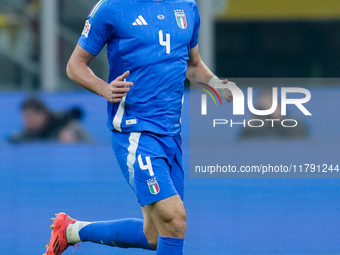 Alessandro Buongiorno of Italy during the UEFA Nations League 2024/25 League A Group 2 match between Italy and France at Stadio Giuseppe Mea...