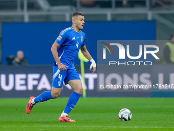 Alessandro Buongiorno of Italy during the UEFA Nations League 2024/25 League A Group 2 match between Italy and France at Stadio Giuseppe Mea...