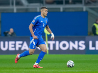 Alessandro Buongiorno of Italy during the UEFA Nations League 2024/25 League A Group 2 match between Italy and France at Stadio Giuseppe Mea...