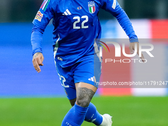 Giovanni Di Lorenzo of Italy during the UEFA Nations League 2024/25 League A Group 2 match between Italy and France at Stadio Giuseppe Meazz...