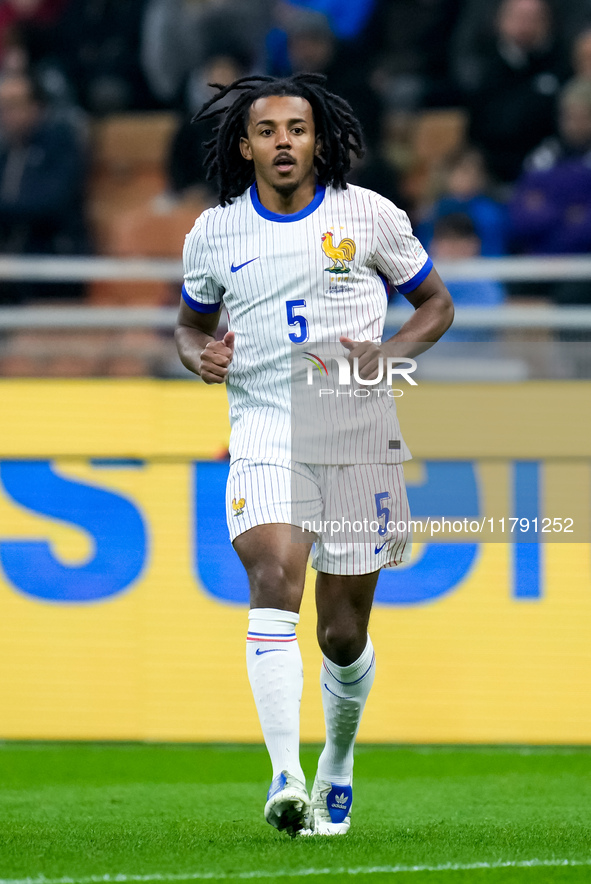 Jules Kounde' of France looks on during the UEFA Nations League 2024/25 League A Group 2 match between Italy and France at Stadio Giuseppe M...