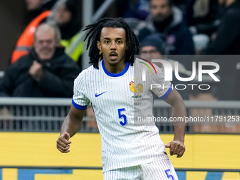 Jules Kounde' of France looks on during the UEFA Nations League 2024/25 League A Group 2 match between Italy and France at Stadio Giuseppe M...