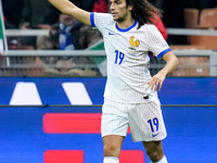 Matteo Guendouzi of France gestures during the UEFA Nations League 2024/25 League A Group 2 match between Italy and France at Stadio Giusepp...