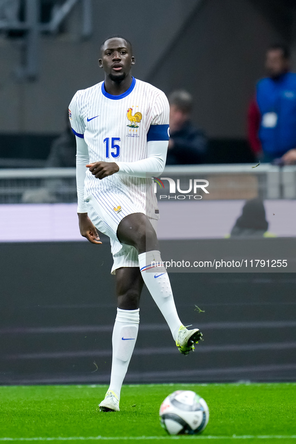 Ibrahima Konate' of France during the UEFA Nations League 2024/25 League A Group 2 match between Italy and France at Stadio Giuseppe Meazza...