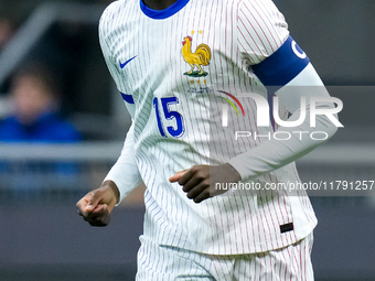 Ibrahima Konate' of France looks on during the UEFA Nations League 2024/25 League A Group 2 match between Italy and France at Stadio Giusepp...