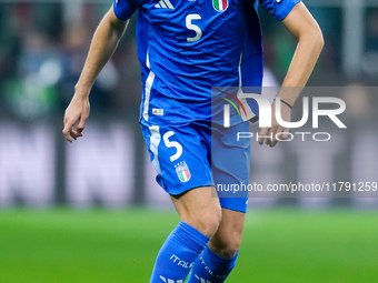 Manuel Locatelli of Italy during the UEFA Nations League 2024/25 League A Group 2 match between Italy and France at Stadio Giuseppe Meazza o...