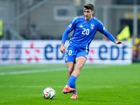 Andrea Cambiaso of Italy during the UEFA Nations League 2024/25 League A Group 2 match between Italy and France at Stadio Giuseppe Meazza on...