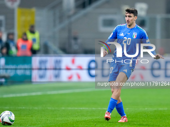 Andrea Cambiaso of Italy during the UEFA Nations League 2024/25 League A Group 2 match between Italy and France at Stadio Giuseppe Meazza on...