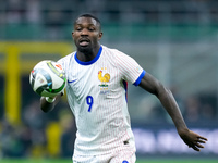 Marcus Thuram of France controls the ball during the UEFA Nations League 2024/25 League A Group 2 match between Italy and France at Stadio G...