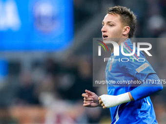 iks on during the UEFA Nations League 2024/25 League A Group 2 match between Italy and France at Stadio Giuseppe Meazza on November 17, 2024...