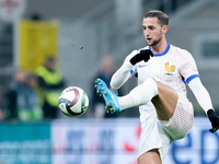 Adrien Rabiot of France controls the ball during the UEFA Nations League 2024/25 League A Group 2 match between Italy and France at Stadio G...