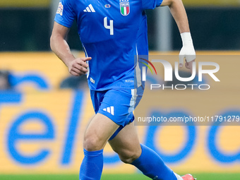 Alessandro Buongiorno of Italy during the UEFA Nations League 2024/25 League A Group 2 match between Italy and France at Stadio Giuseppe Mea...