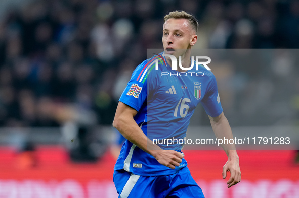 Davide Frattesi of Italy looks on during the UEFA Nations League 2024/25 League A Group 2 match between Italy and France at Stadio Giuseppe...