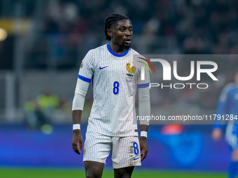 Manu Kone' of France looks on during the UEFA Nations League 2024/25 League A Group 2 match between Italy and France at Stadio Giuseppe Meaz...