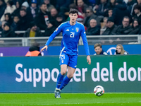 Alessandro Bastoni of Italy during the UEFA Nations League 2024/25 League A Group 2 match between Italy and France at Stadio Giuseppe Meazza...