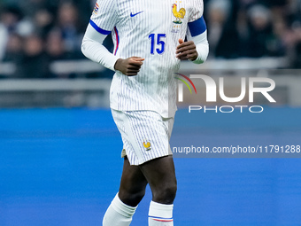 Ibrahima Konate' of France looks on during the UEFA Nations League 2024/25 League A Group 2 match between Italy and France at Stadio Giusepp...