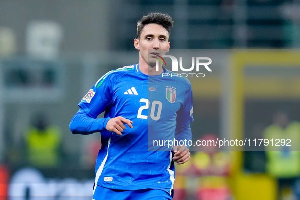 Andrea Cambiaso of Italy looks on during the UEFA Nations League 2024/25 League A Group 2 match between Italy and France at Stadio Giuseppe...