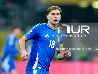 Nicolo' Barella of Italy looks on during the UEFA Nations League 2024/25 League A Group 2 match between Italy and France at Stadio Giuseppe...