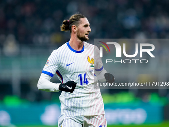 Adrien Rabiot of France during the UEFA Nations League 2024/25 League A Group 2 match between Italy and France at Stadio Giuseppe Meazza on...