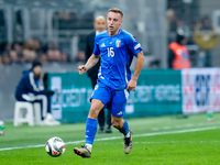 Davide Frattesi of Italy during the UEFA Nations League 2024/25 League A Group 2 match between Italy and France at Stadio Giuseppe Meazza on...