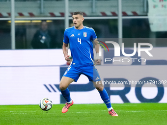 Alessandro Buongiorno of Italy during the UEFA Nations League 2024/25 League A Group 2 match between Italy and France at Stadio Giuseppe Mea...