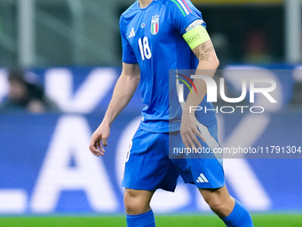 Nicolo' Barella of Italy during the UEFA Nations League 2024/25 League A Group 2 match between Italy and France at Stadio Giuseppe Meazza on...