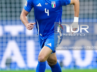 Alessandro Buongiorno of Italy during the UEFA Nations League 2024/25 League A Group 2 match between Italy and France at Stadio Giuseppe Mea...