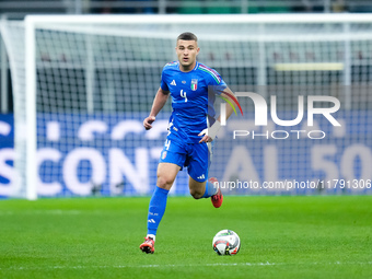 Alessandro Buongiorno of Italy during the UEFA Nations League 2024/25 League A Group 2 match between Italy and France at Stadio Giuseppe Mea...