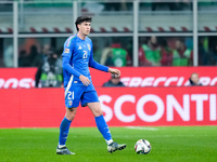 Alessandro Bastoni of Italy during the UEFA Nations League 2024/25 League A Group 2 match between Italy and France at Stadio Giuseppe Meazza...