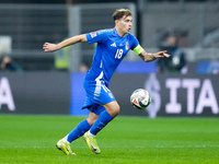 Nicolo' Barella of Italy during the UEFA Nations League 2024/25 League A Group 2 match between Italy and France at Stadio Giuseppe Meazza on...