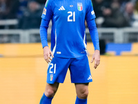 Alessandro Bastoni of Italy during the UEFA Nations League 2024/25 League A Group 2 match between Italy and France at Stadio Giuseppe Meazza...