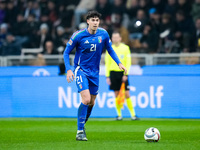 Alessandro Bastoni of Italy during the UEFA Nations League 2024/25 League A Group 2 match between Italy and France at Stadio Giuseppe Meazza...