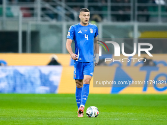 Alessandro Buongiorno of Italy during the UEFA Nations League 2024/25 League A Group 2 match between Italy and France at Stadio Giuseppe Mea...