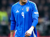 Mateo Retegui of Italy looks on during the UEFA Nations League 2024/25 League A Group 2 match between Italy and France at Stadio Giuseppe Me...