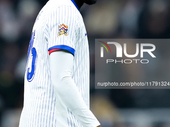 Ibrahima Konate' of France gestures during the UEFA Nations League 2024/25 League A Group 2 match between Italy and France at Stadio Giusepp...