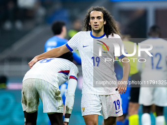 Matteo Guendouzi of France looks on during the UEFA Nations League 2024/25 League A Group 2 match between Italy and France at Stadio Giusepp...