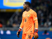 Mike Maignan of France looks on during the UEFA Nations League 2024/25 League A Group 2 match between Italy and France at Stadio Giuseppe Me...