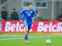 Andrea Cambiaso of Italy during the UEFA Nations League 2024/25 League A Group 2 match between Italy and France at Stadio Giuseppe Meazza on...